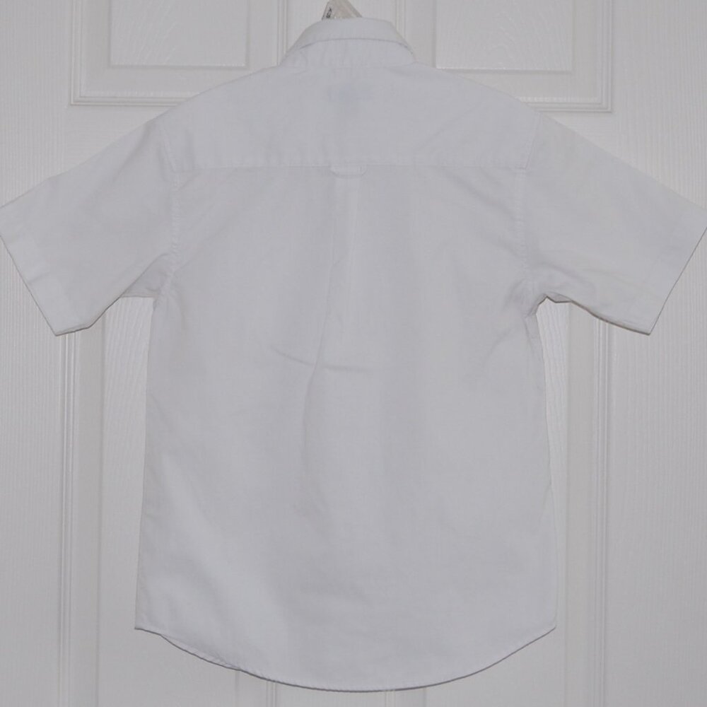 CHAPS Girls Short Sleeve White Button-Down Shirt, Size 10 (Bust: 33") - Picture 2 of 3